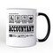 Accountant Nutrition Facts Mug, Bookkeeper Humor Graphic Gift